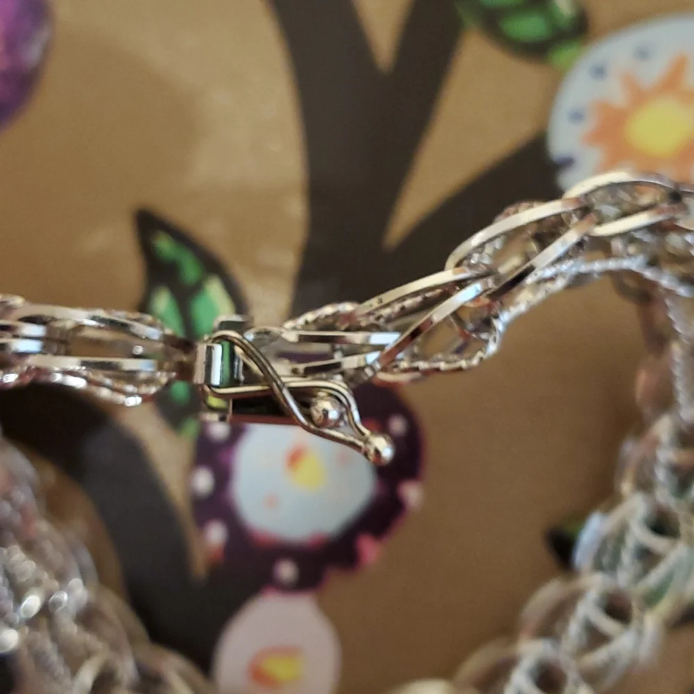 💚 Vintage Fancy silver bracelet - Picture 3 of 10